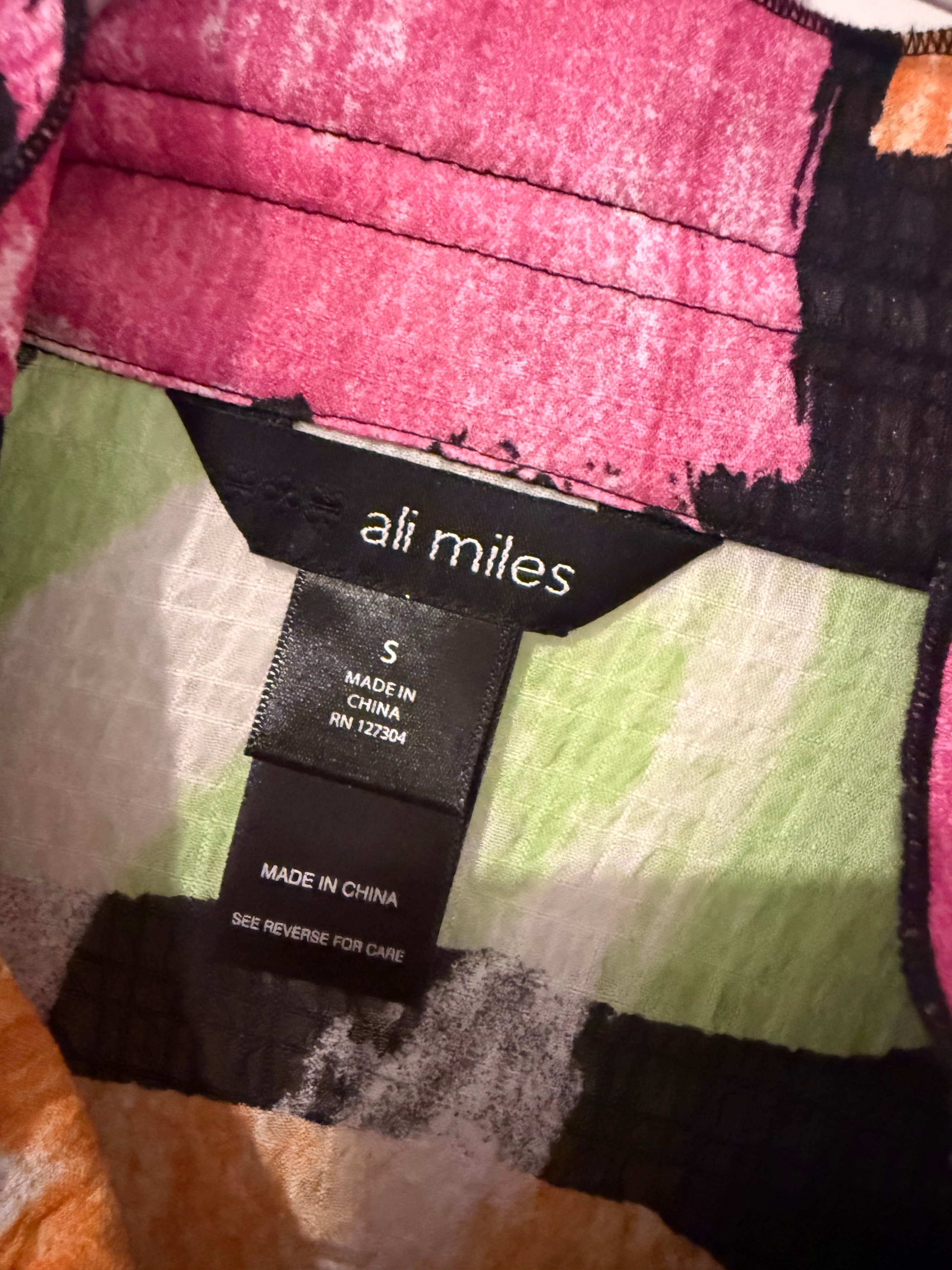 Ali Miles Multicolor Abstract Jacket Size S - Thumbnail 2