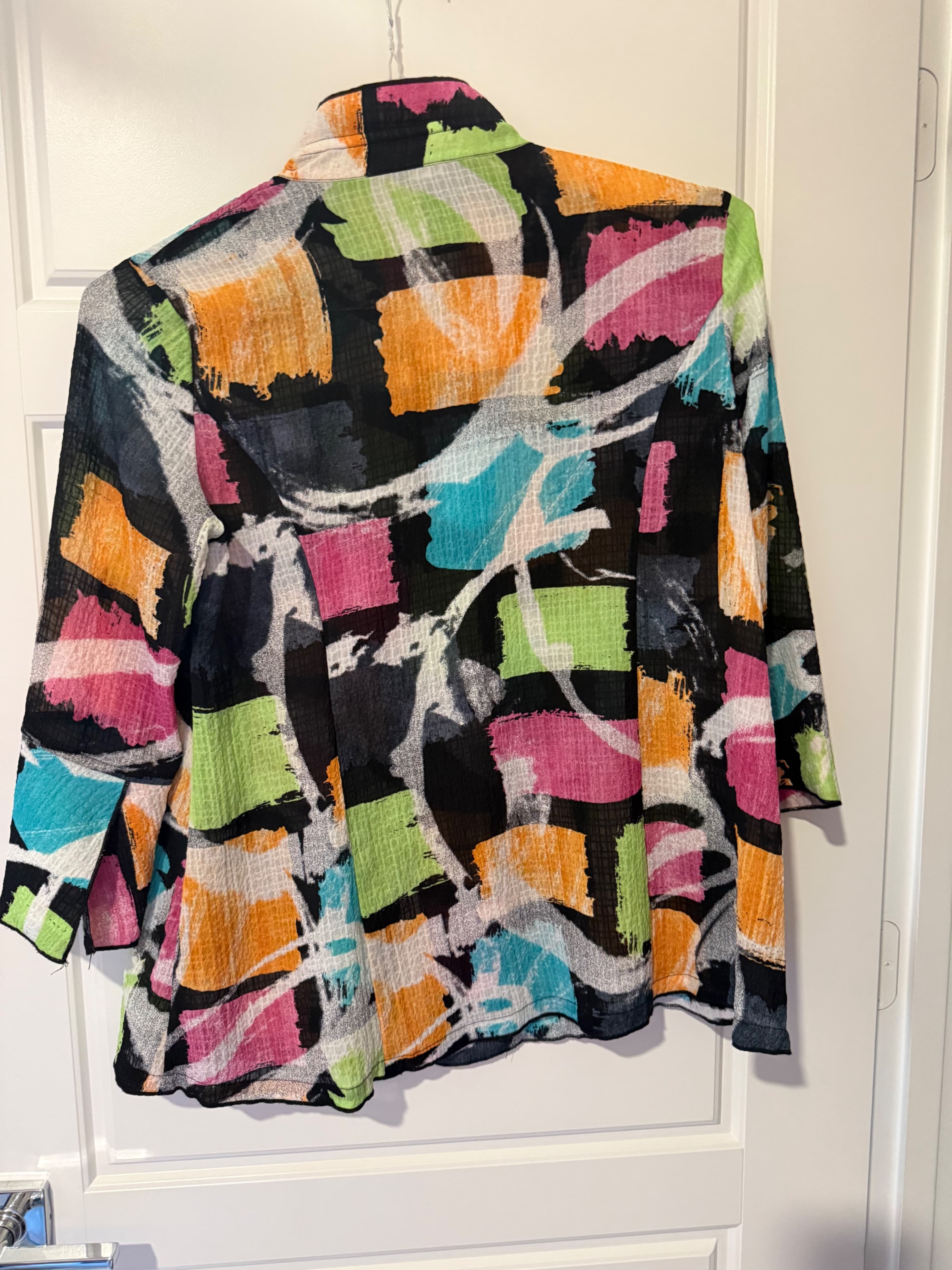 Ali Miles Multicolor Abstract Jacket Size S - Thumbnail 4
