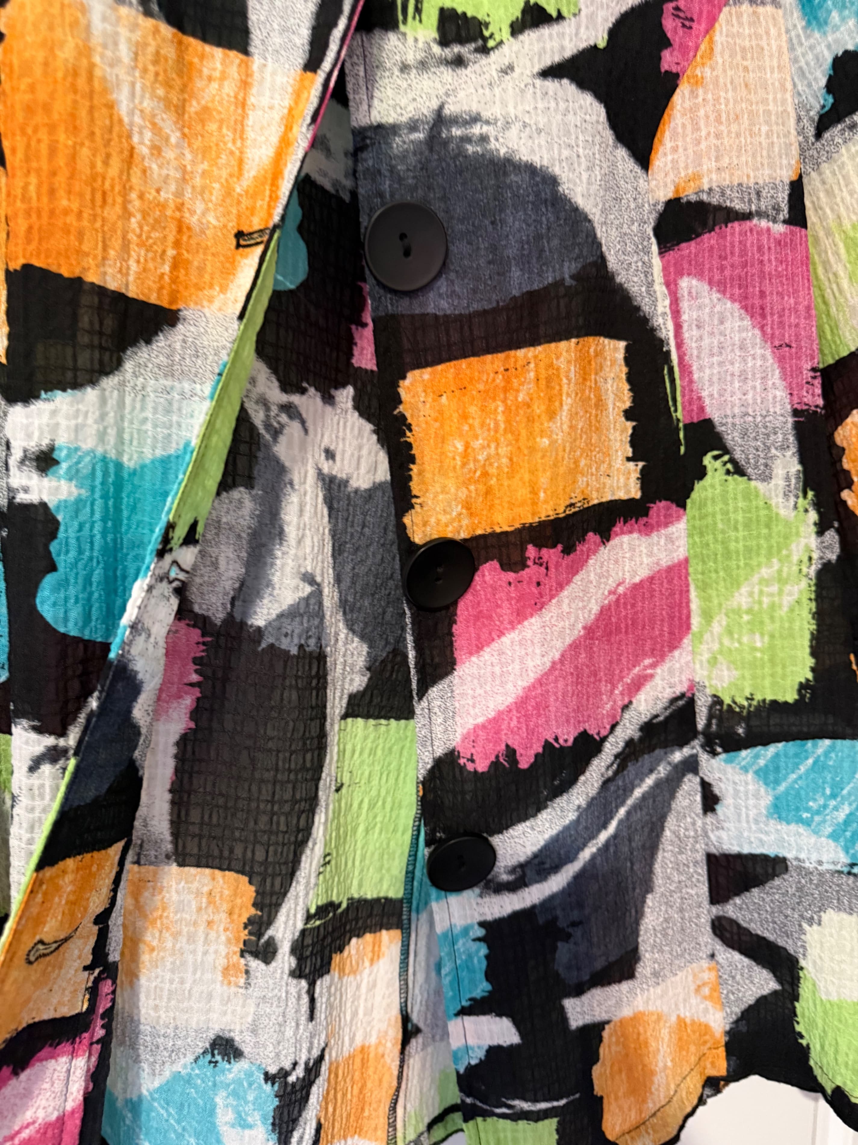 Ali Miles Multicolor Abstract Jacket Size S - Thumbnail 5