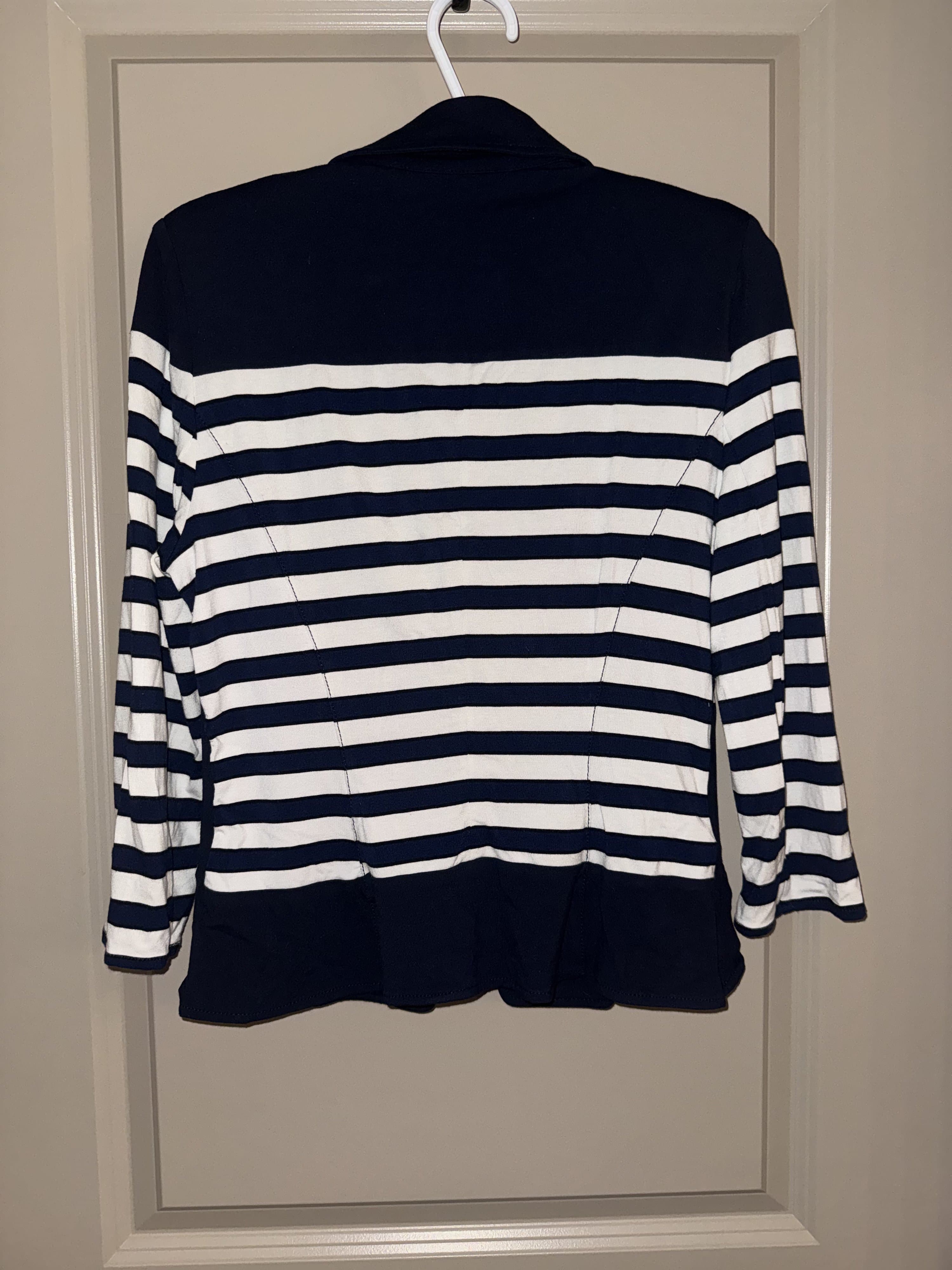 White House Black Market Striped Blazer Size 10 - Thumbnail 2
