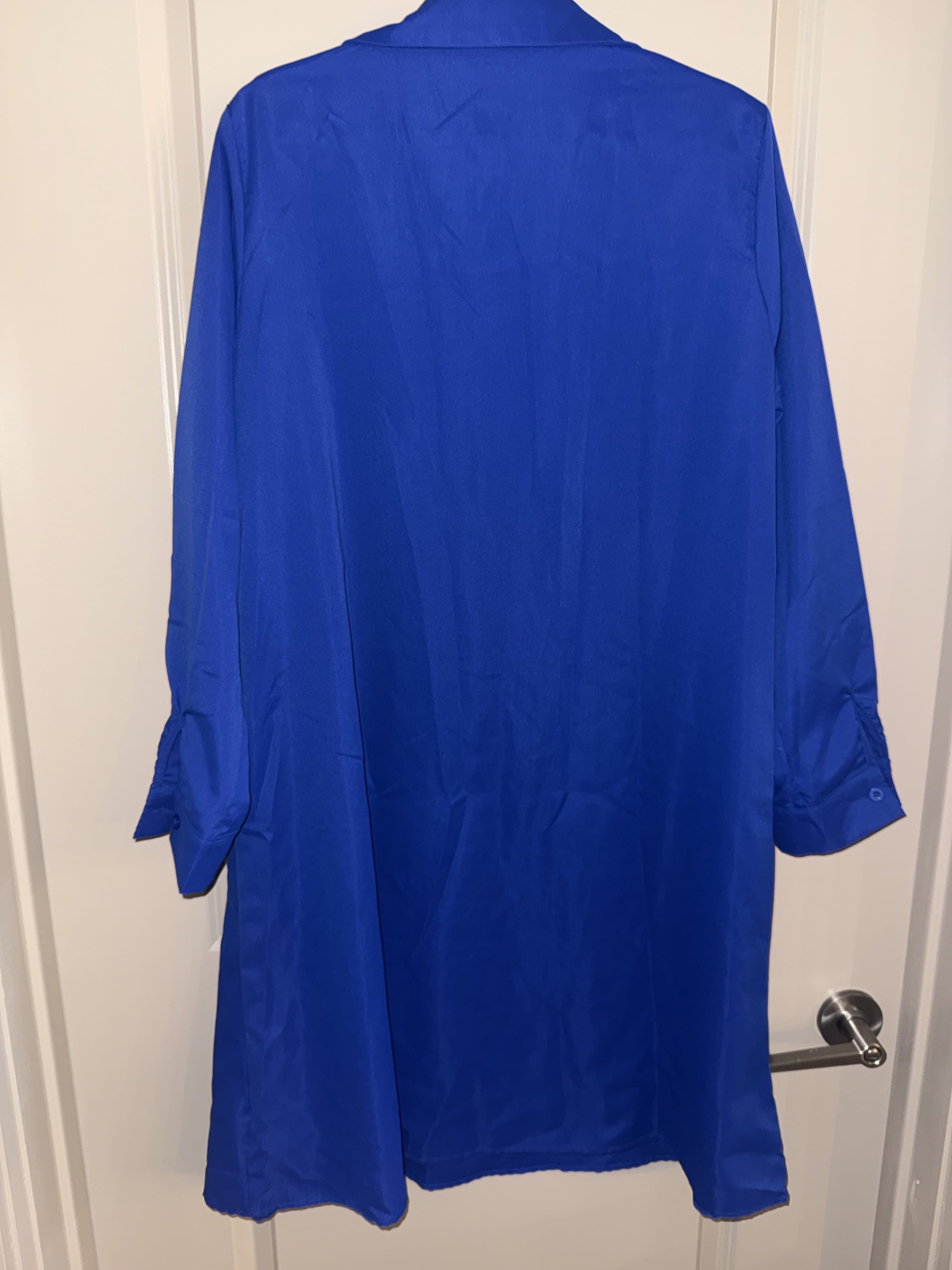 SHEIN Blue Long Sleeve Shirt Size L - Thumbnail 2