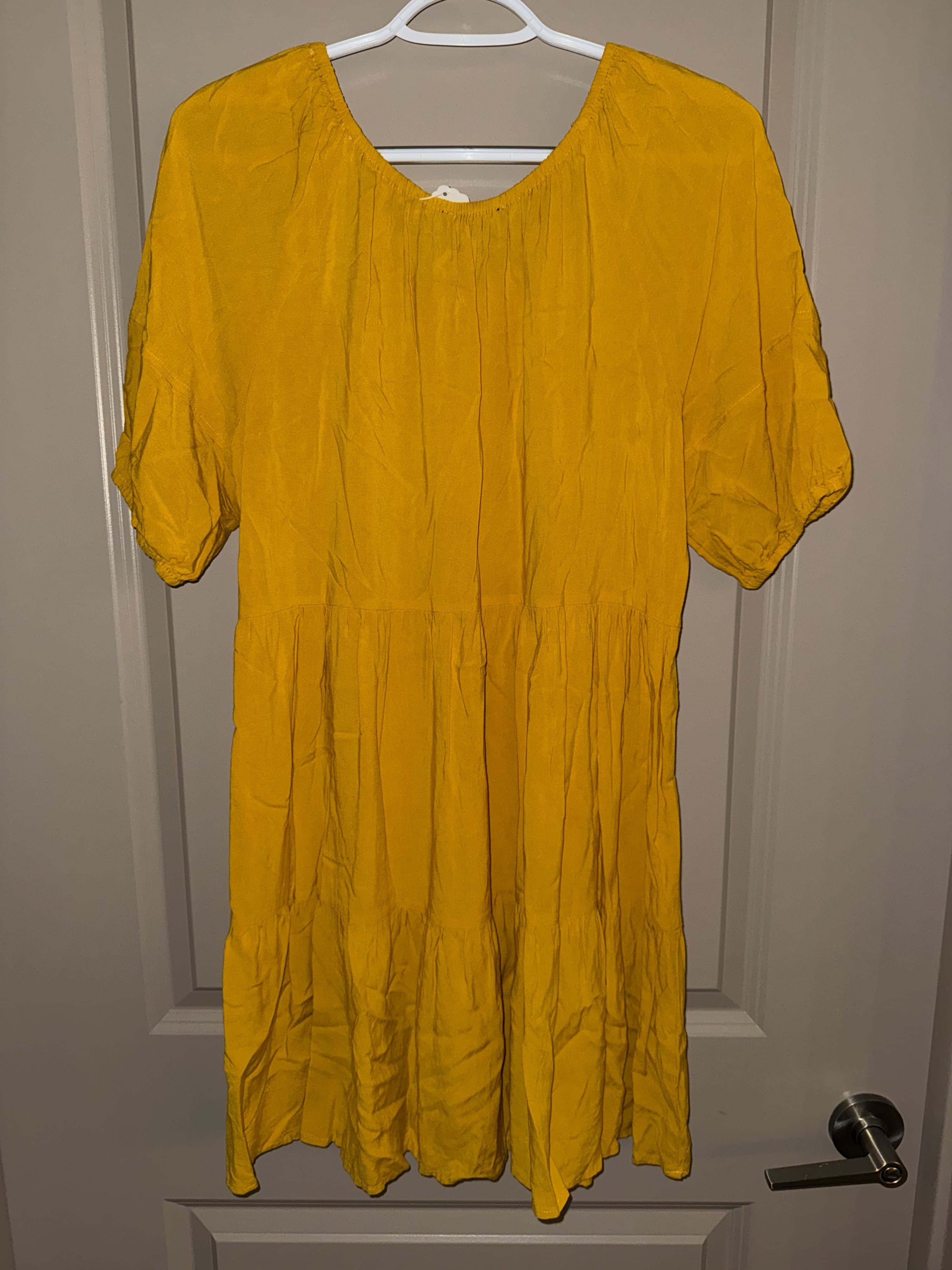 Robert Louis Yellow Rayon Dress Size M - Thumbnail 2
