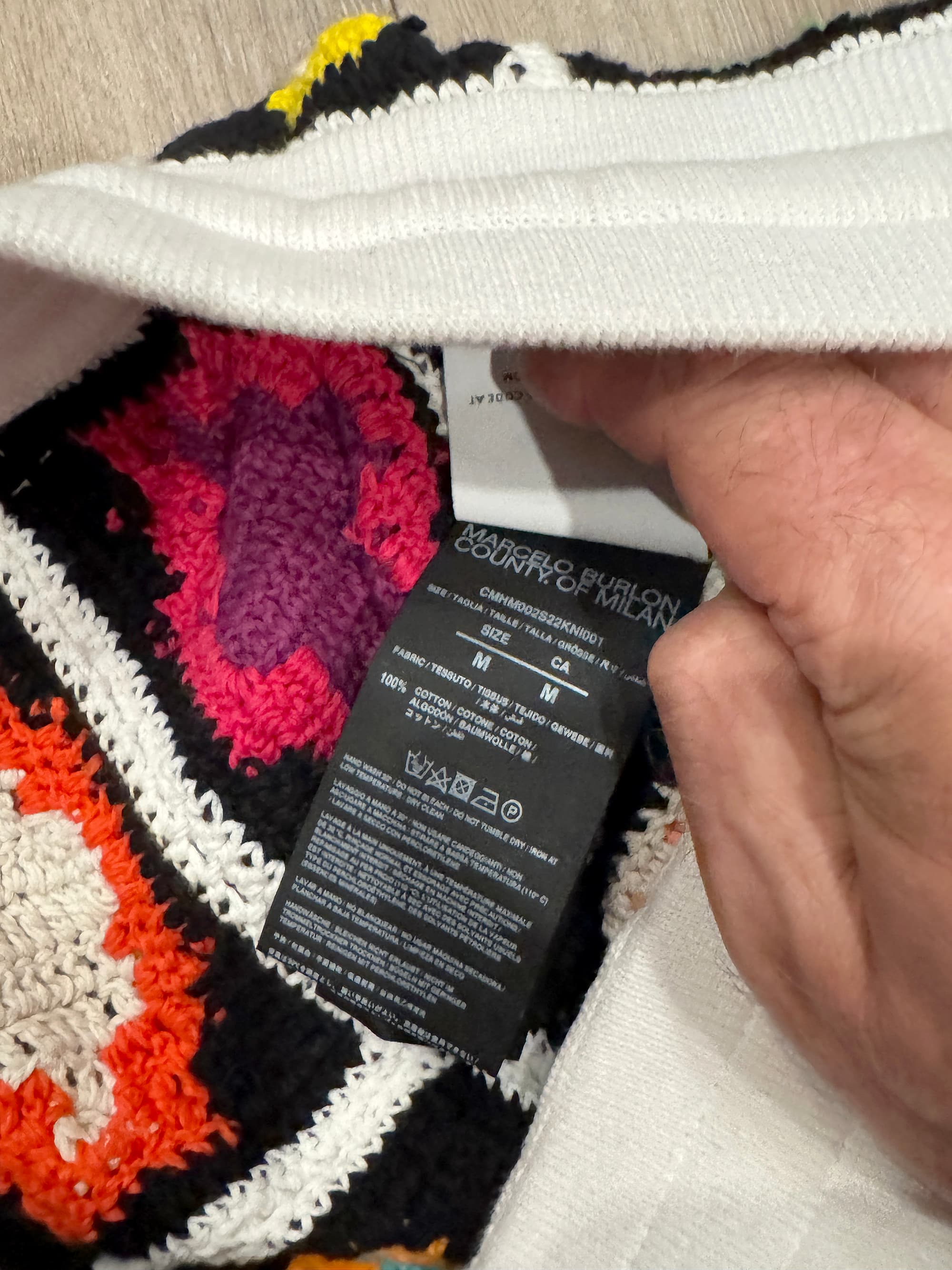 Marcelo Burlon County of Milan Macramé Cross Knit Patchwork Shorts - Thumbnail 6