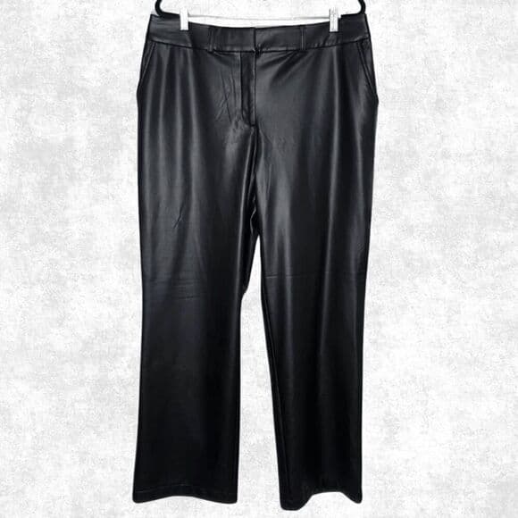 NWT Lane Bryant Faux Leather Pants – Size 16 – Rock Glam Vegan Trousers - Thumbnail 8