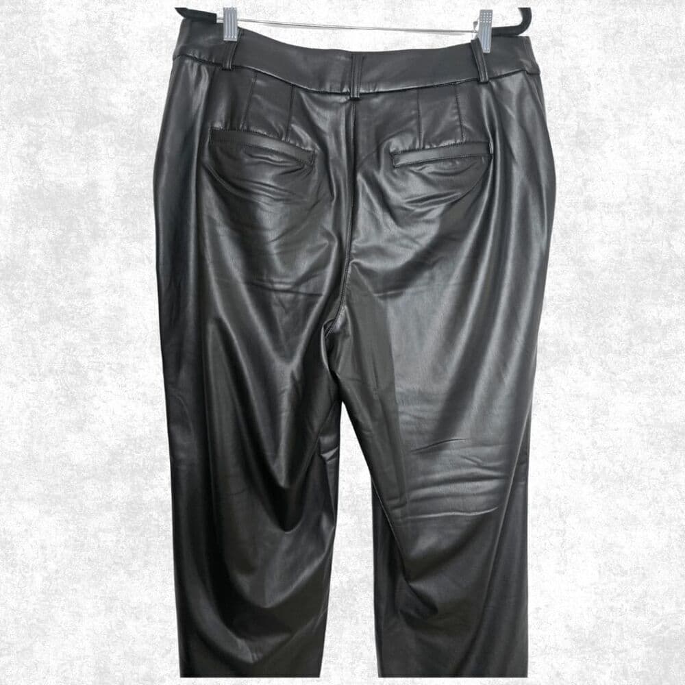 NWT Lane Bryant Faux Leather Pants – Size 16 – Rock Glam Vegan Trousers - Thumbnail 2