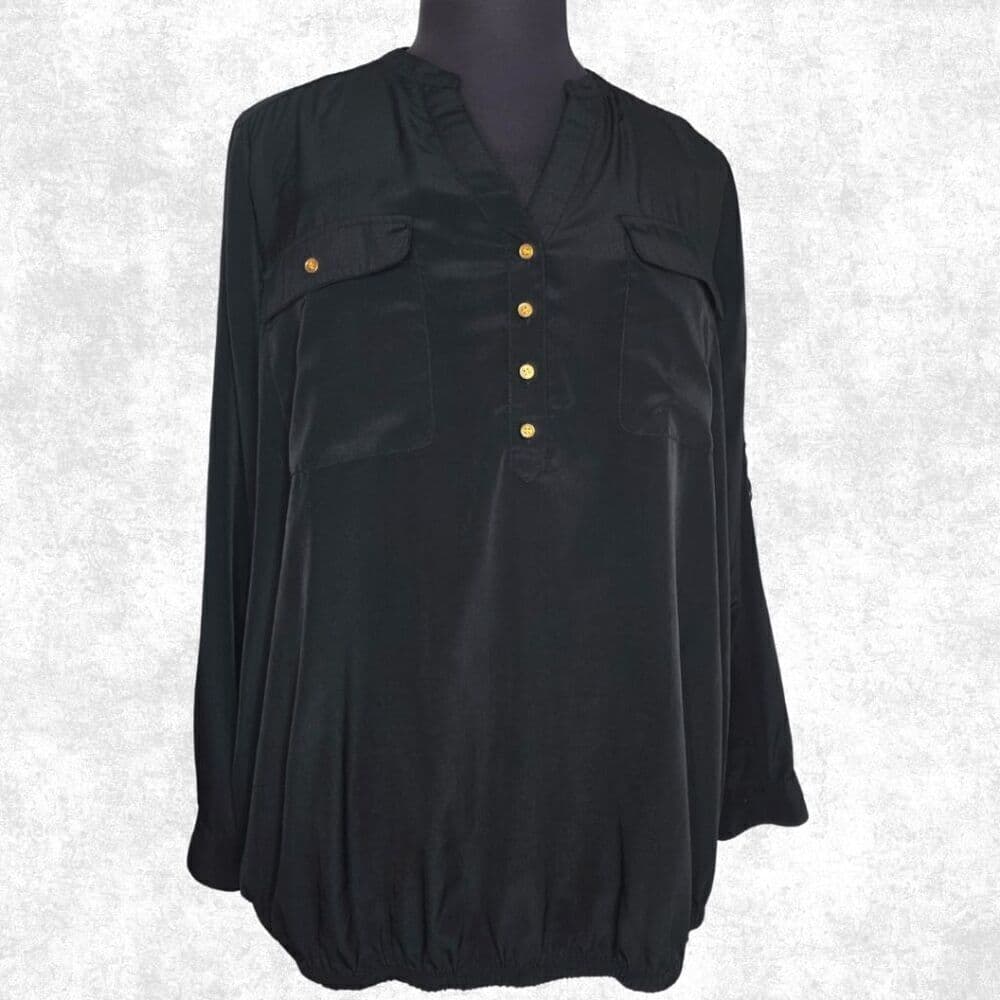 Lane Bryant Black Popover Blouse – Size 22/24 - Thumbnail 4