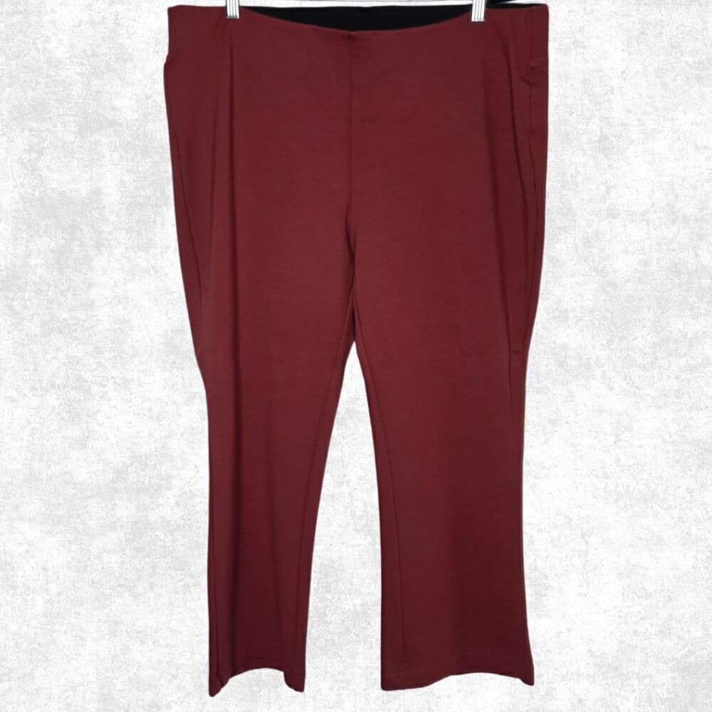 Soft Surroundings Clay Stretch Pants – 1X – Pull-On Neutral Trousers