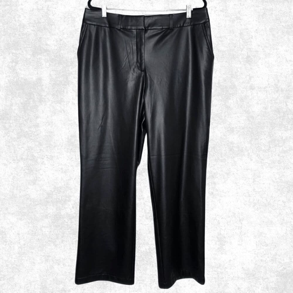 NWT Lane Bryant Faux Leather Pants – Size 16 – Rock Glam Vegan Trousers - Thumbnail 7