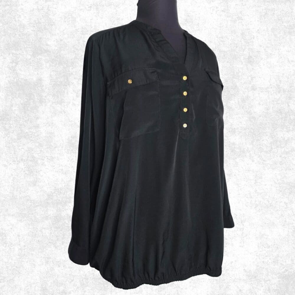 Lane Bryant Black Popover Blouse – Size 22/24