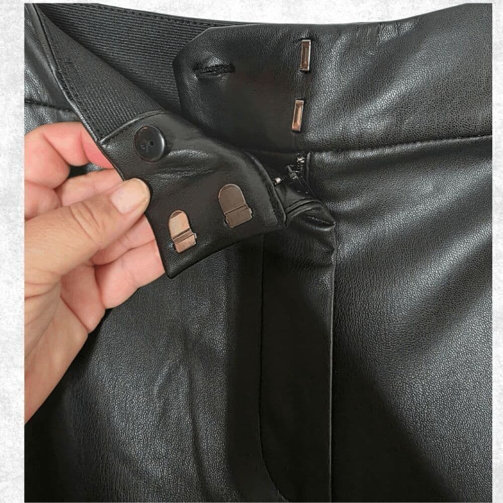 NWT Lane Bryant Faux Leather Pants – Size 16 – Rock Glam Vegan Trousers - Thumbnail 3