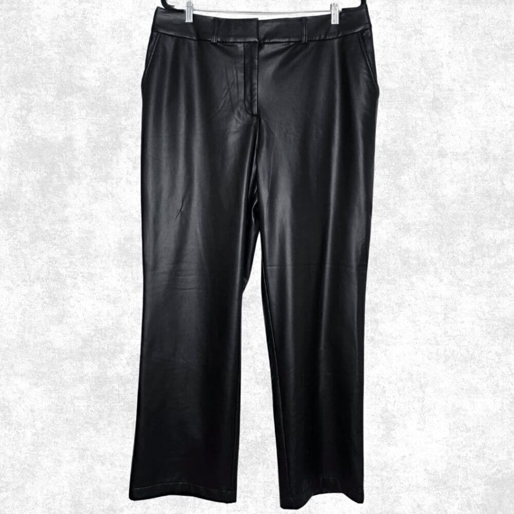 NWT Lane Bryant Faux Leather Pants – Size 16 – Rock Glam Vegan Trousers - Thumbnail 6