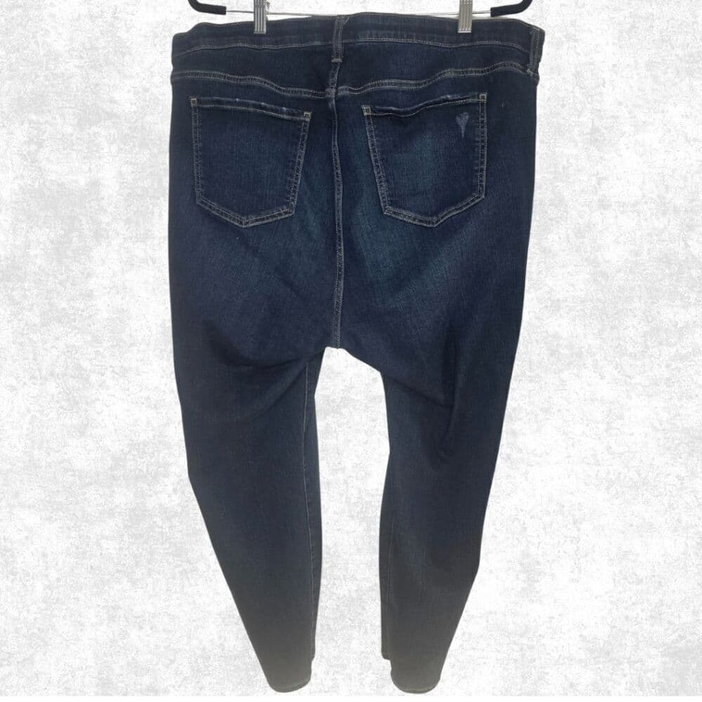 Torrid 22S Premium Stretch Skinny Jeans – Dark Wash Distressed Button Fly Plus S - Thumbnail 2