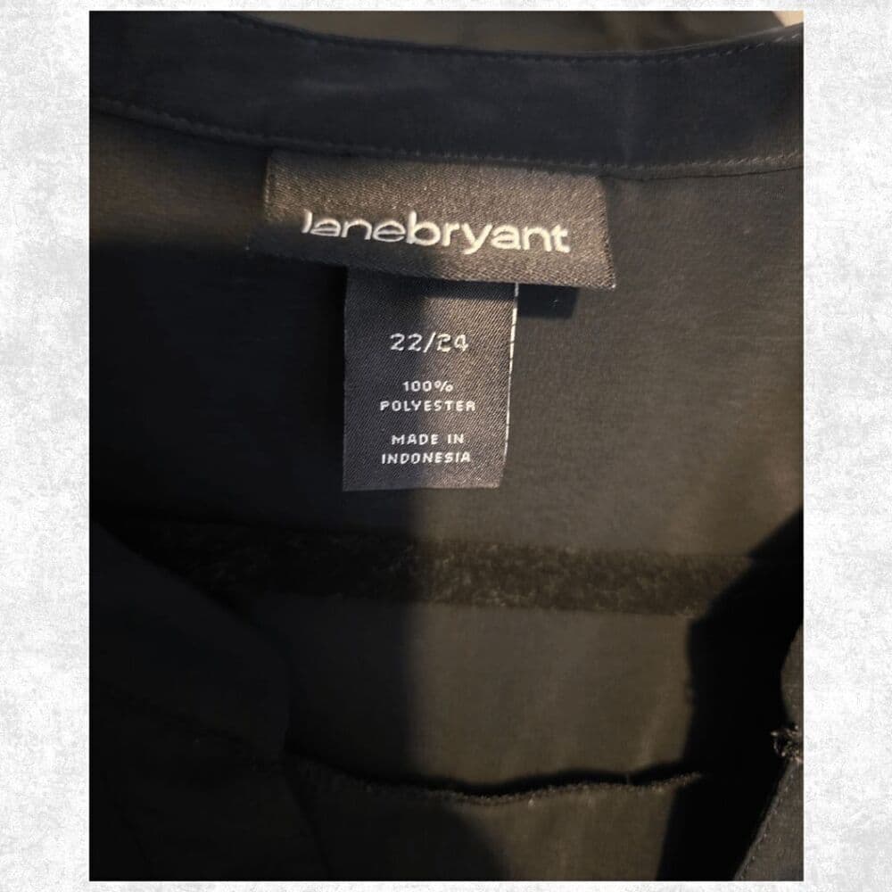 Lane Bryant Black Popover Blouse – Size 22/24 - Thumbnail 2