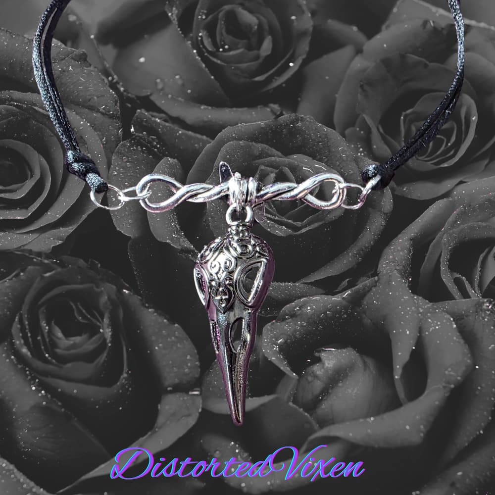 Barbed Wire Charm Bracelet – Cord Adjustable Gothic Talisman | Dark Feminine - Thumbnail 3