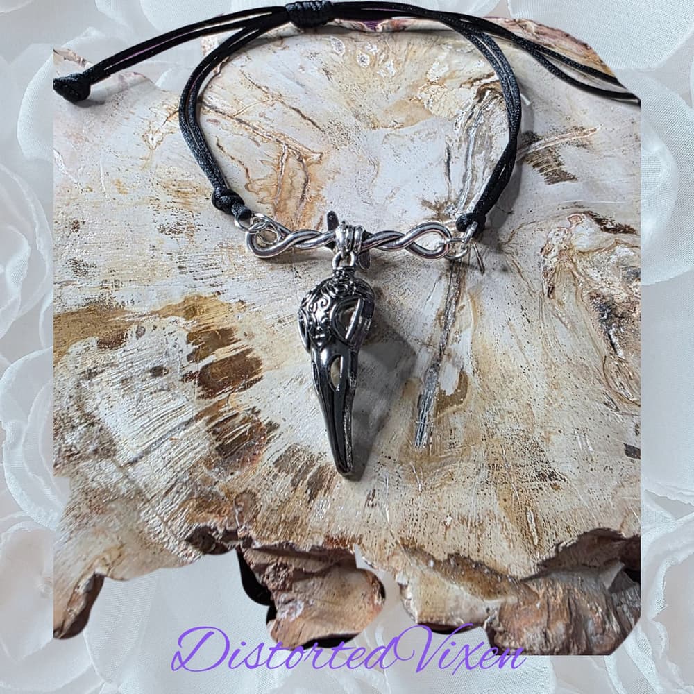 Barbed Wire Charm Bracelet – Cord Adjustable Gothic Talisman | Dark Feminine - Thumbnail 6