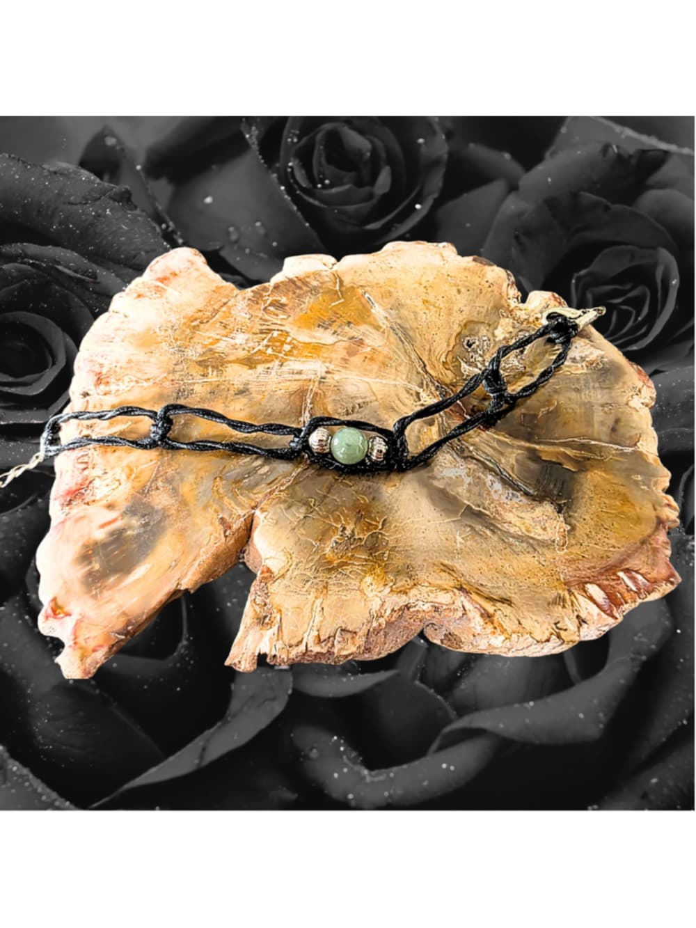 Green Aventurine Crystal Anklet – Handmade Lucky Stone Jewelry - Thumbnail 3