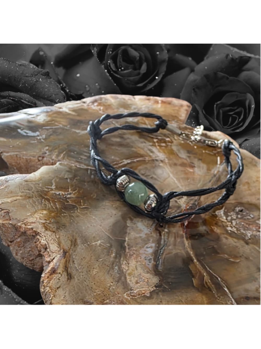 Green Aventurine Crystal Anklet – Handmade Lucky Stone Jewelry - Thumbnail 6