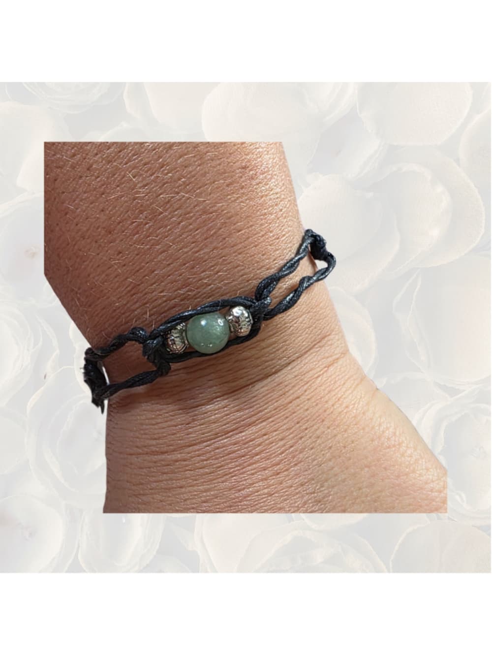 Green Aventurine Crystal Anklet – Handmade Lucky Stone Jewelry - Thumbnail 2