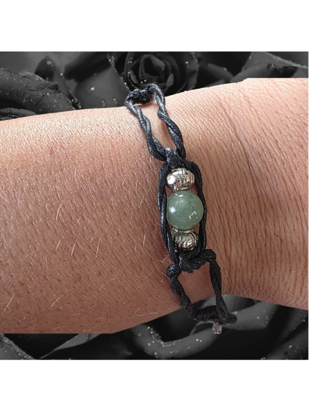 Green Aventurine Crystal Anklet – Handmade Lucky Stone Jewelry - Thumbnail 4