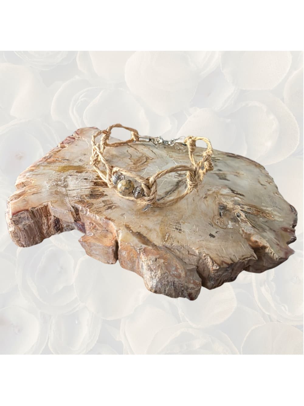 Jasper Grounding Crystal Anklet Handmade Protection Spiritual Boho Jewelry - Thumbnail 6