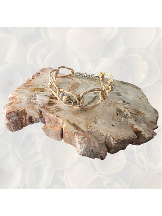 Jasper Grounding Crystal Anklet Handmade Protection Spiritual Boho Jewelry - Thumbnail 7