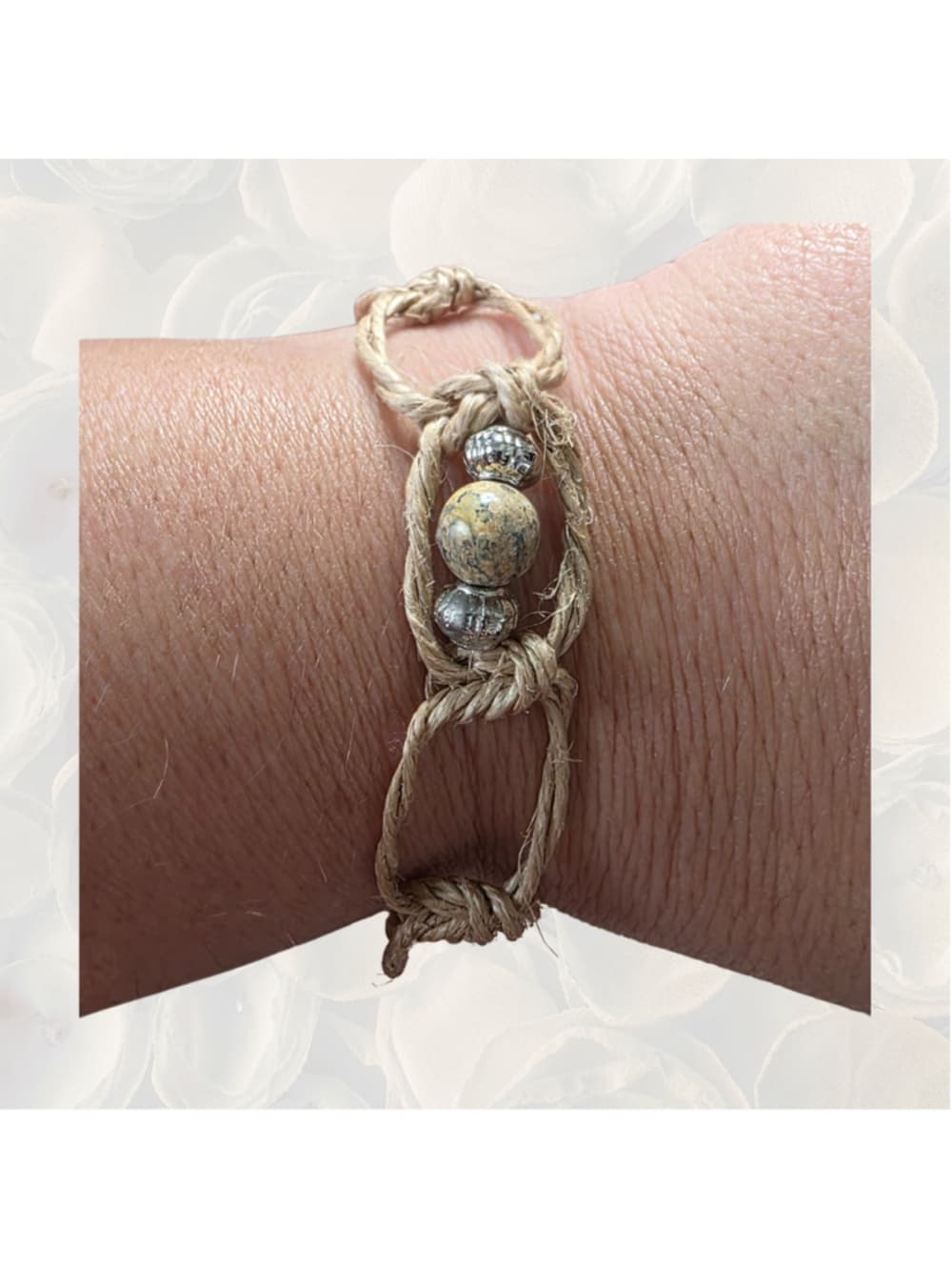 Jasper Grounding Crystal Anklet Handmade Protection Spiritual Boho Jewelry - Thumbnail 5