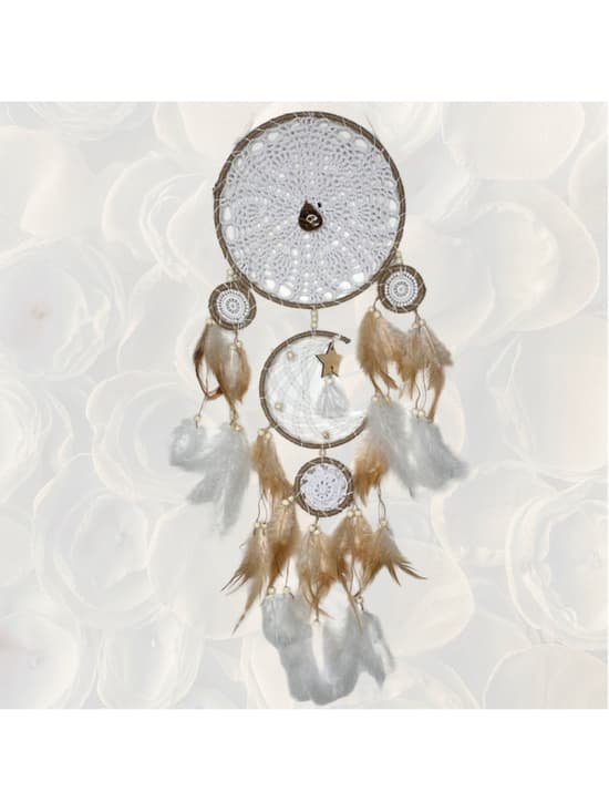 Large Boho Moon Phase Dreamcatcher with Copper-Wrapped Tiger’s Eye - Thumbnail 7