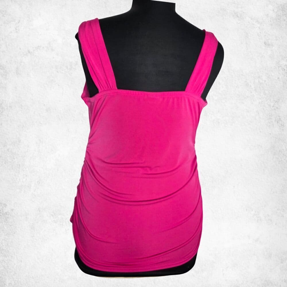 Torrid Fuchsia Ruched Tank Top 2X – Plus Size Pink Sleeveless Sweetheart Blouse - Thumbnail 2
