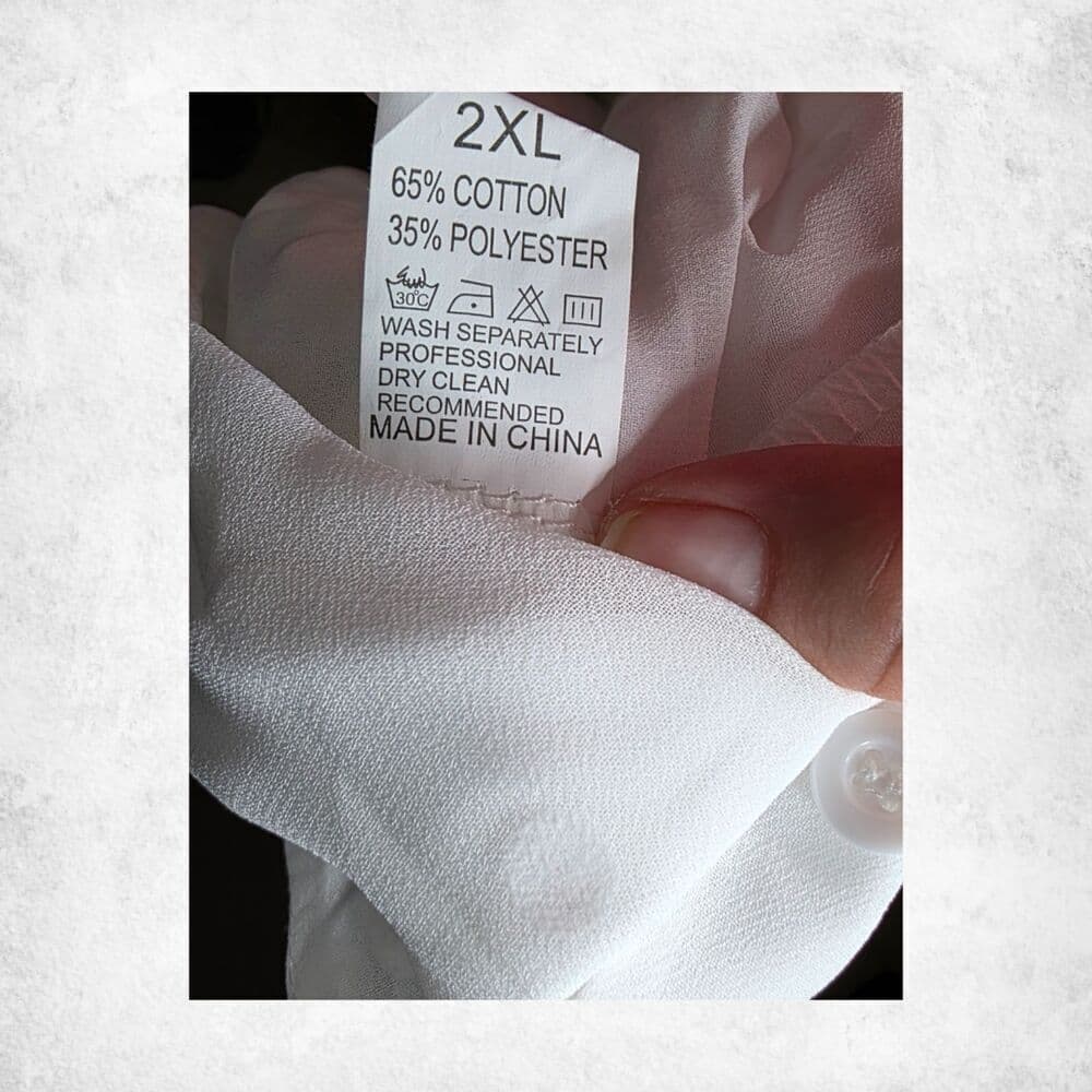 White Polka Dot Button Down Blouse 2XL – Sheer Lightweight Long Sleeve Top - Thumbnail 6