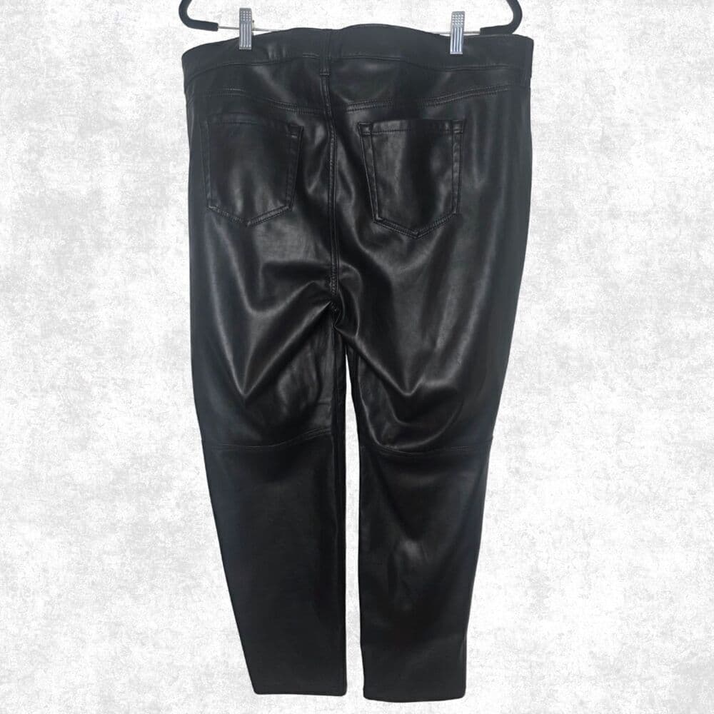 Torrid Faux Leather Pants Black Size 18R High Rise Rocker Chic Plus Size