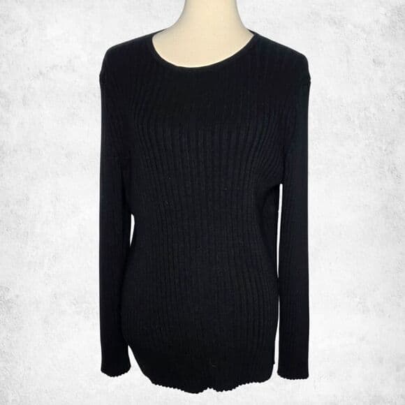 GAP Maternity Black Ribbed Knit Sweater – Size XL - Thumbnail 7