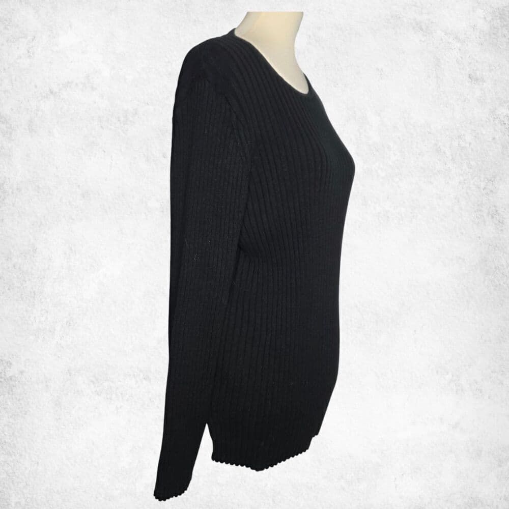 GAP Maternity Black Ribbed Knit Sweater – Size XL - Thumbnail 2