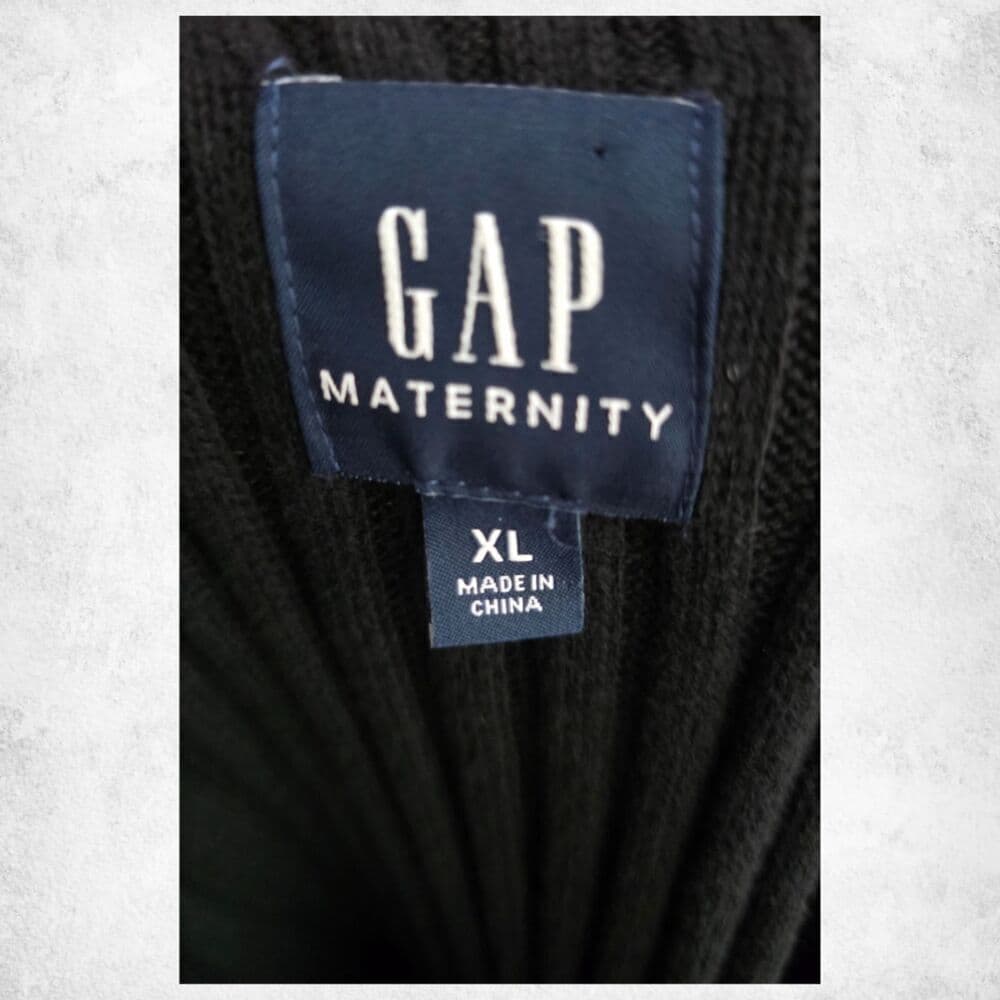 GAP Maternity Black Ribbed Knit Sweater – Size XL - Thumbnail 4