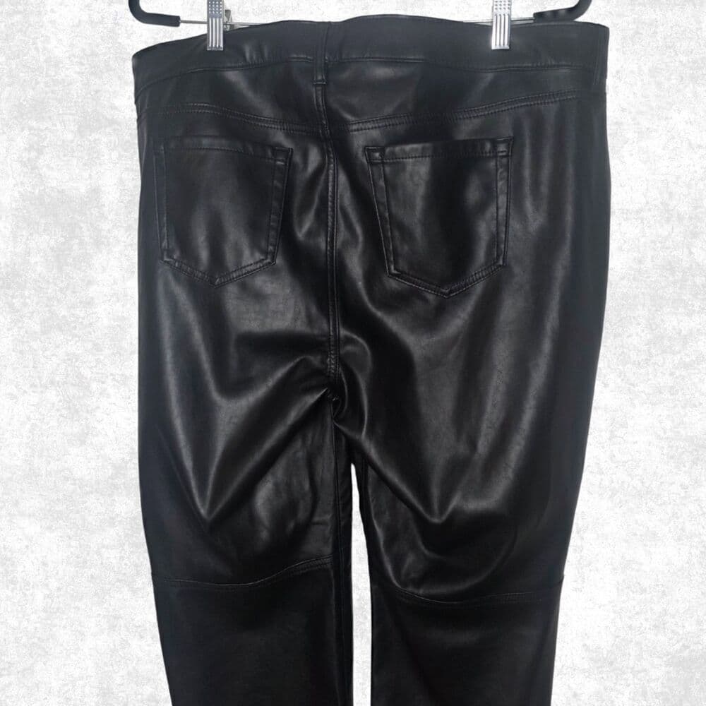 Torrid Faux Leather Pants Black Size 18R High Rise Rocker Chic Plus Size - Thumbnail 3