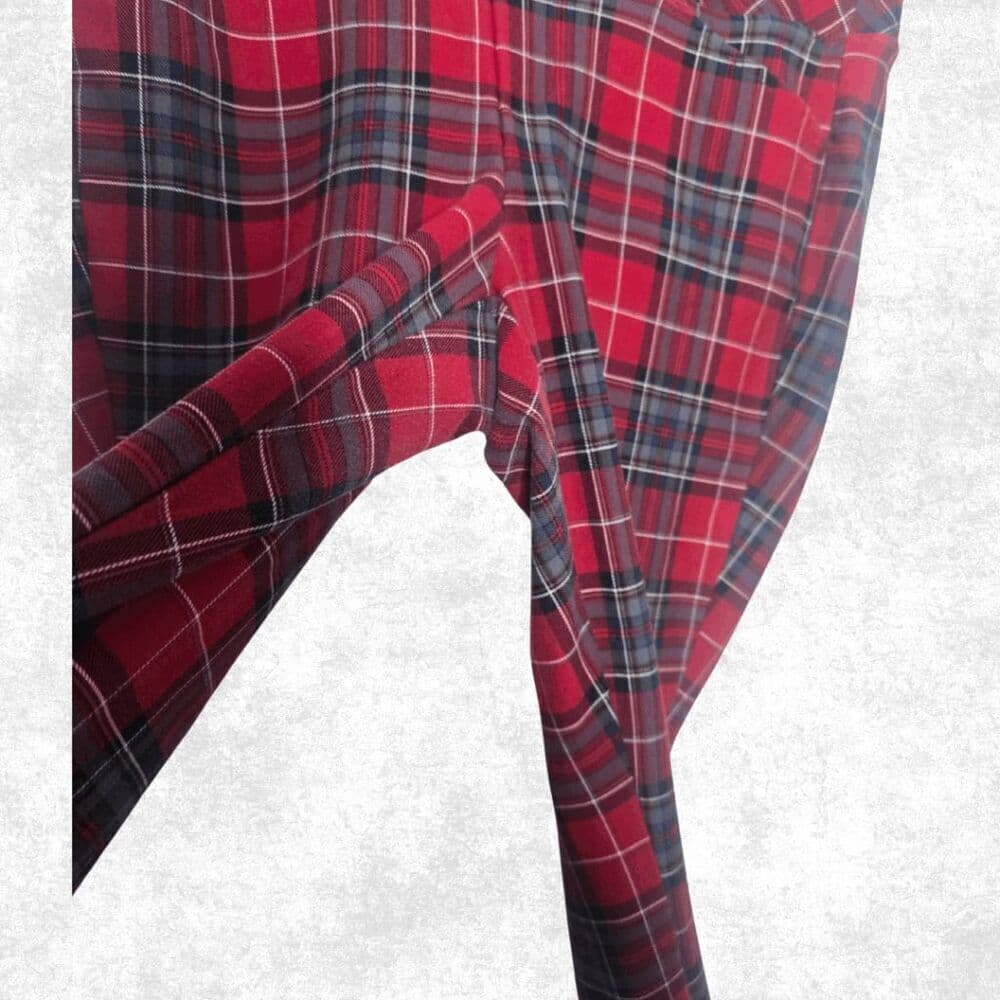 Torrid Pixie Red Plaid Pants – Size 1R – Grunge Punk Stretch Fit - Thumbnail 5