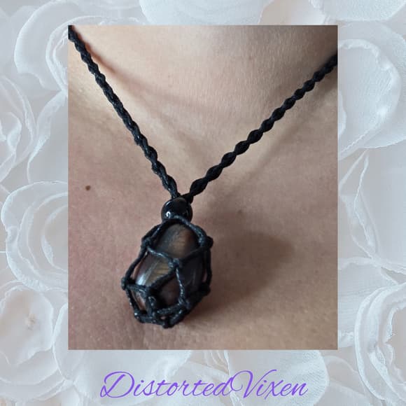 Tiger’s Eye Macramé Crystal Jewelry | Necklace or Bracelet | One of a Kind - Thumbnail 5