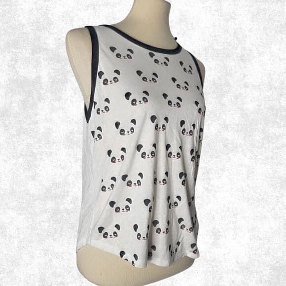 Revive KAWAII Panda Face Tank Top – Size Large - Thumbnail 7