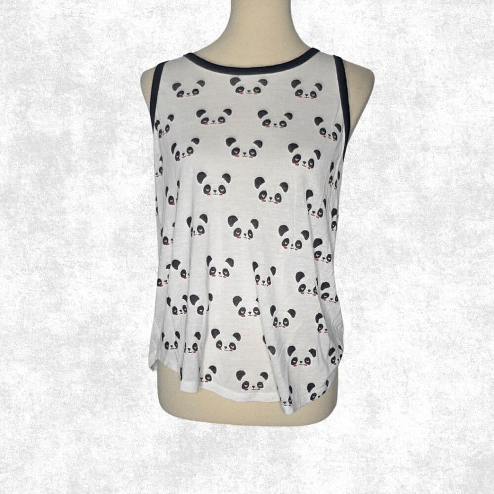 Revive KAWAII Panda Face Tank Top – Size Large