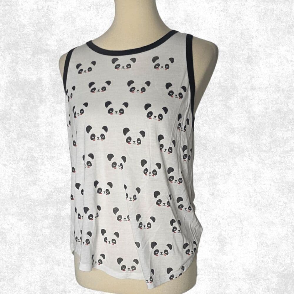 Revive KAWAII Panda Face Tank Top – Size Large - Thumbnail 3