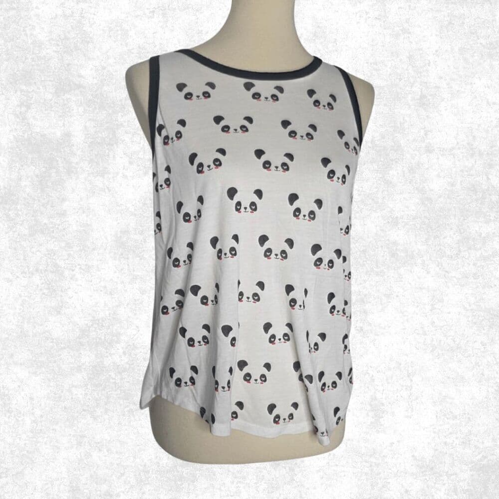 Revive KAWAII Panda Face Tank Top – Size Large - Thumbnail 2