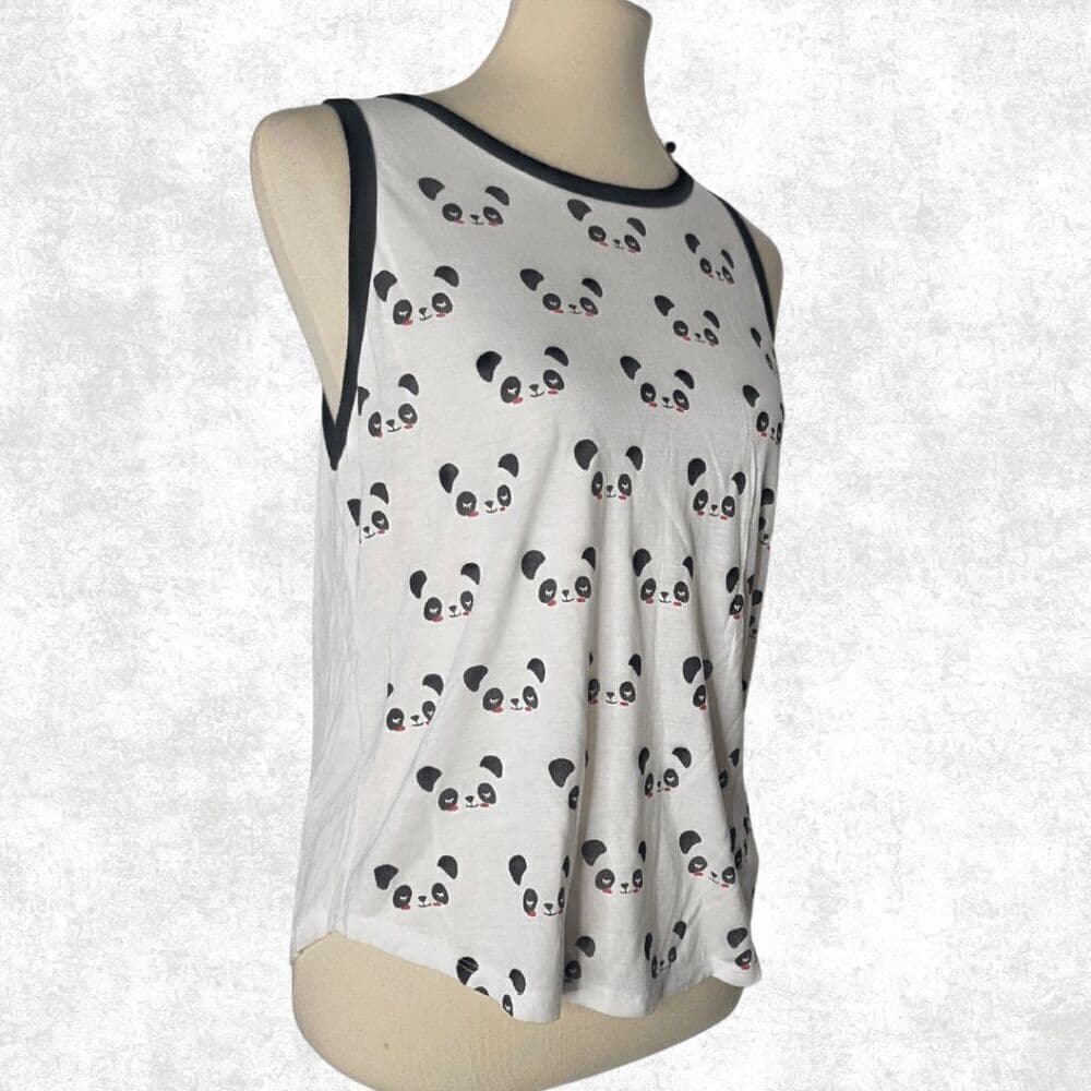 Revive KAWAII Panda Face Tank Top – Size Large - Thumbnail 6