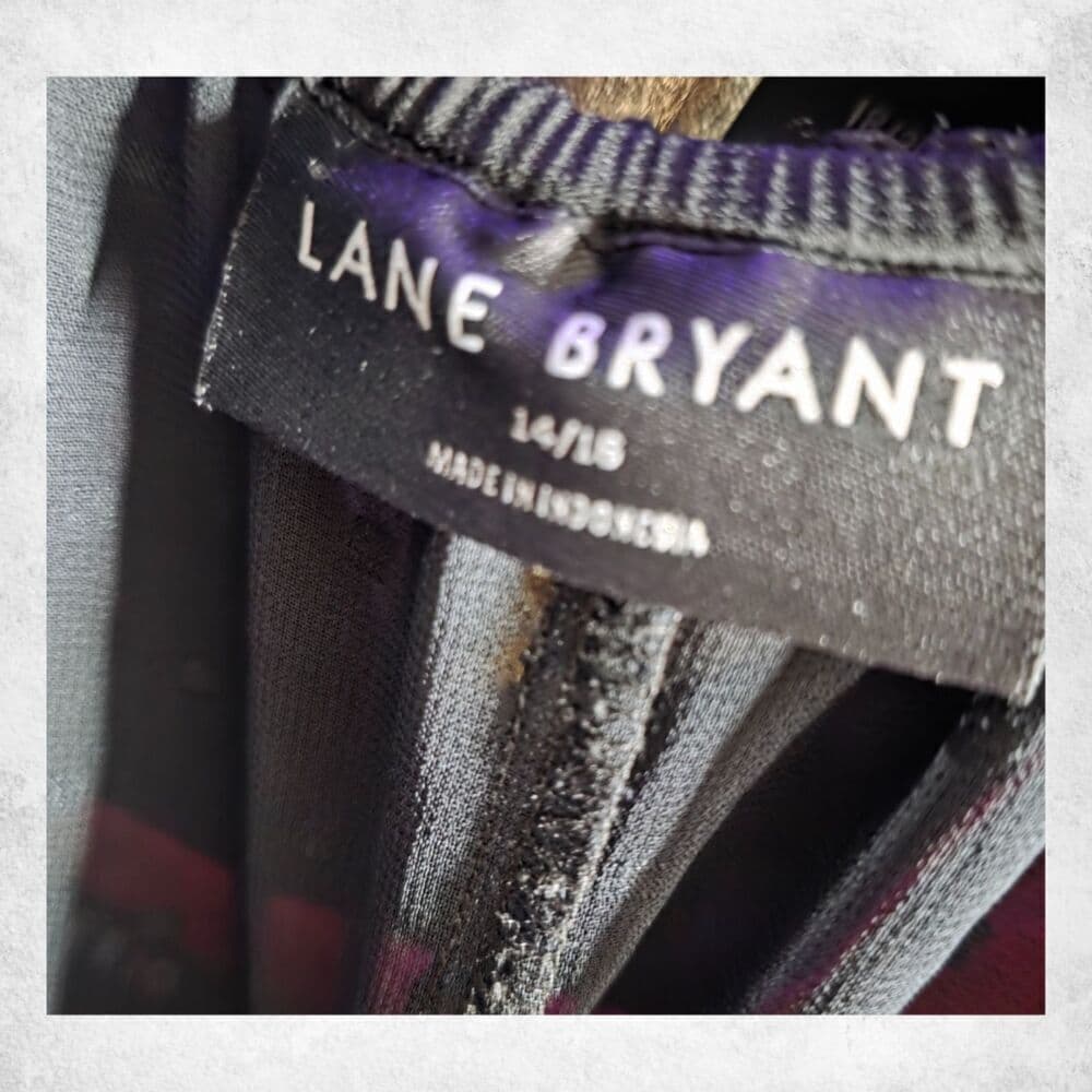 Lane Bryant Black Sheer Blouse 14/16 – Plus Size Metallic Dot Long Sleeve Top - Thumbnail 2