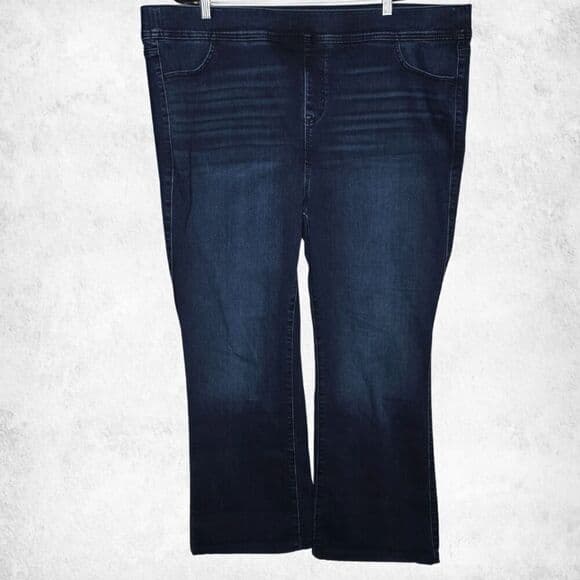 Torrid Lean Jean Slim Boot Super Soft Dark Wash Plus 4R (26) High Rise Pull-On - Thumbnail 6