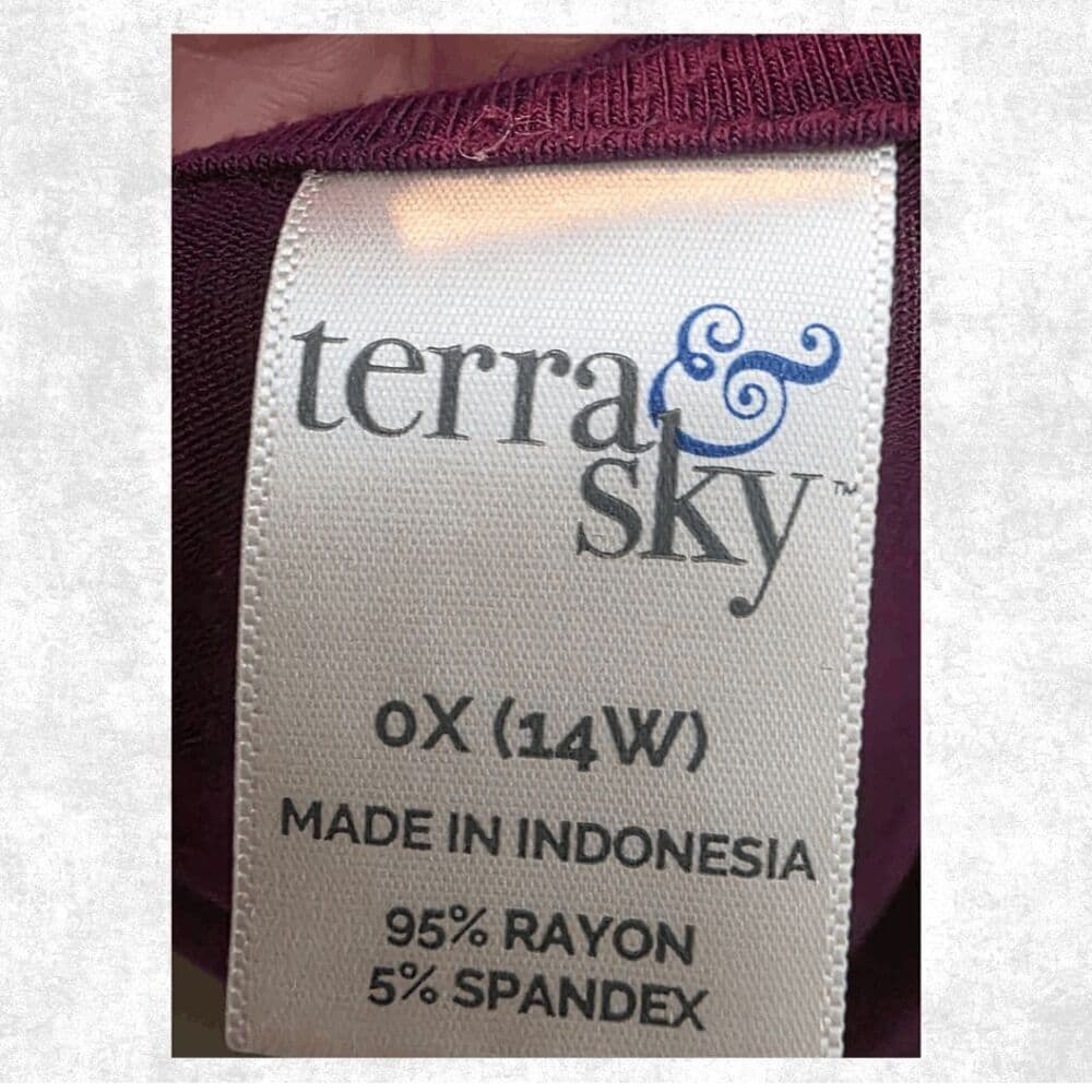 Terra & Sky 0X (14W) Purple Tunic Top Soft Stretch Knit Plus Size Casual Tee - Thumbnail 2