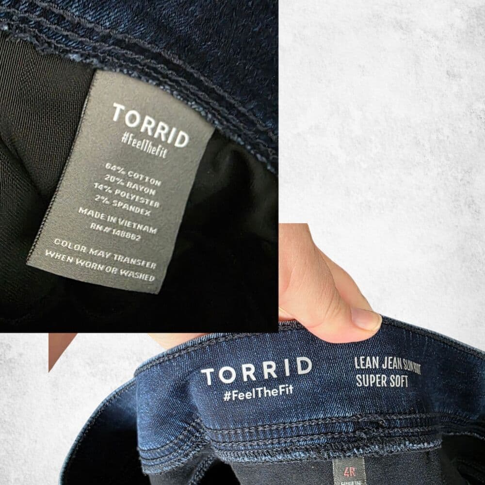Torrid Lean Jean Slim Boot Super Soft Dark Wash Plus 4R (26) High Rise Pull-On - Thumbnail 4
