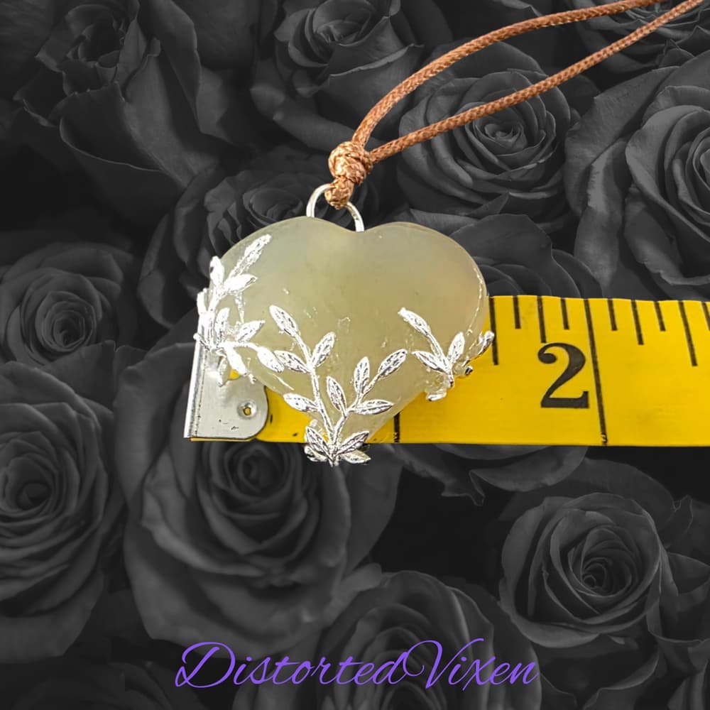 Green Aventurine Heart Necklace – Hand Wrapped Crystal Heart Pendant Chakra - Thumbnail 3