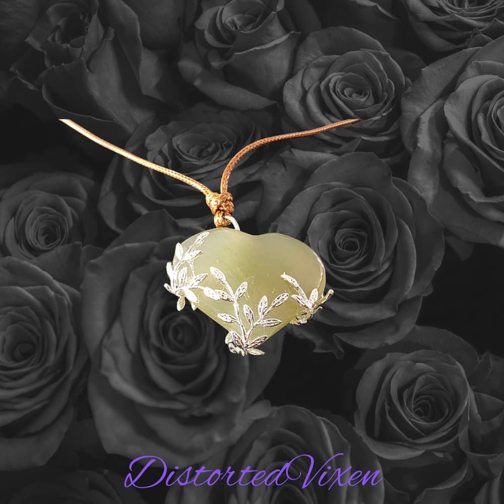 Green Aventurine Heart Necklace – Hand Wrapped Crystal Heart Pendant Chakra - Thumbnail 8