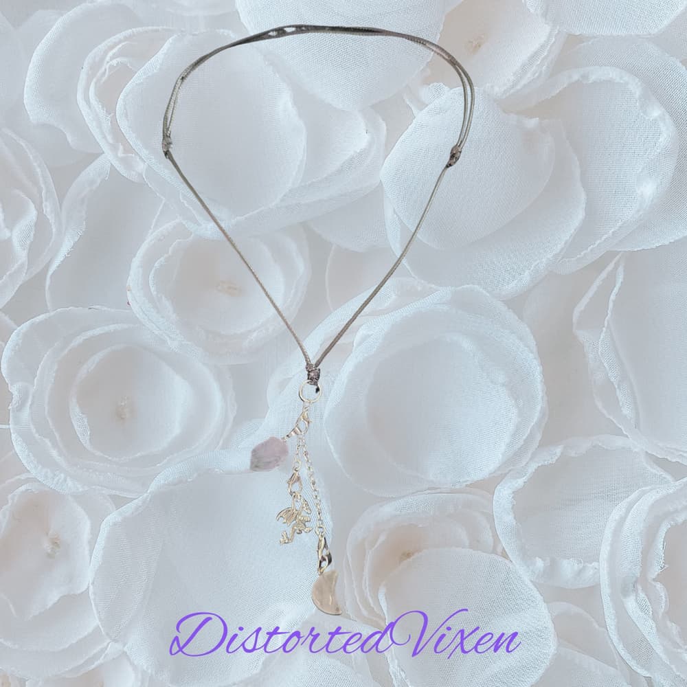 Women's Unbranded Purple & Silver Dragon Moon Charm Necklace, One Size