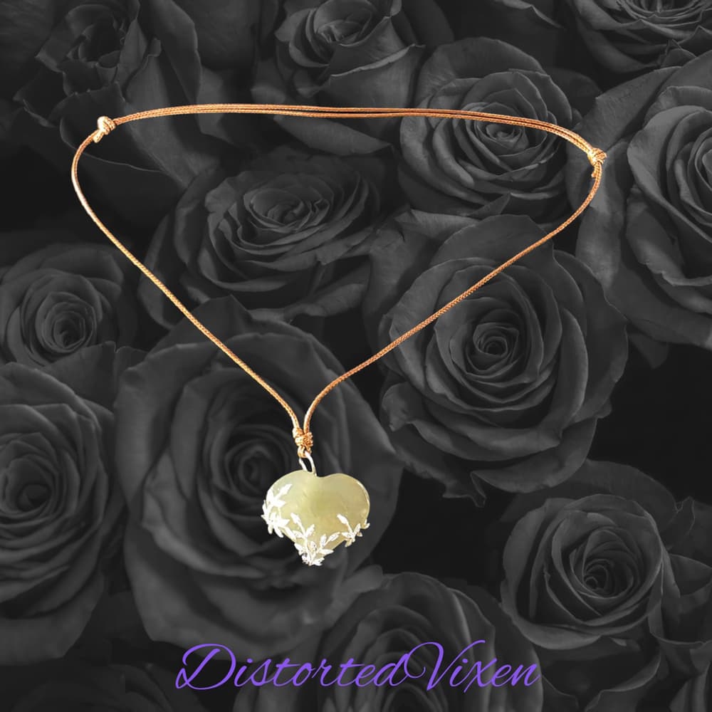Green Aventurine Heart Necklace – Hand Wrapped Crystal Heart Pendant Chakra - Thumbnail 7