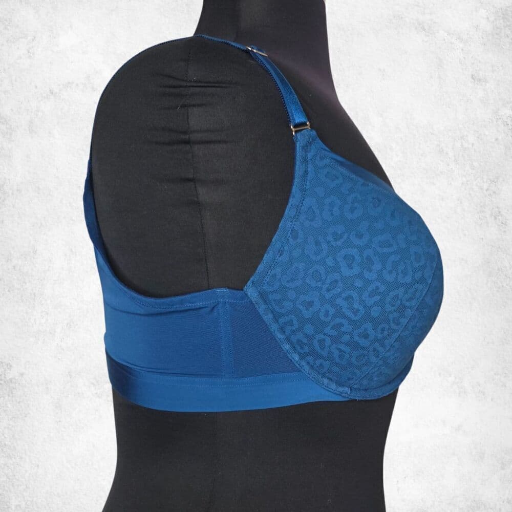 Torrid Curve 40DD XO Plunge Push-Up Bra – Teal Leopard Print - Thumbnail 4